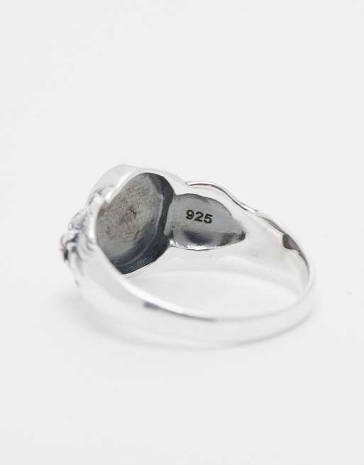 ASOS DESIGN - Zegelring met leeuwdesign van gepolijst echt zilver, 4 van 4