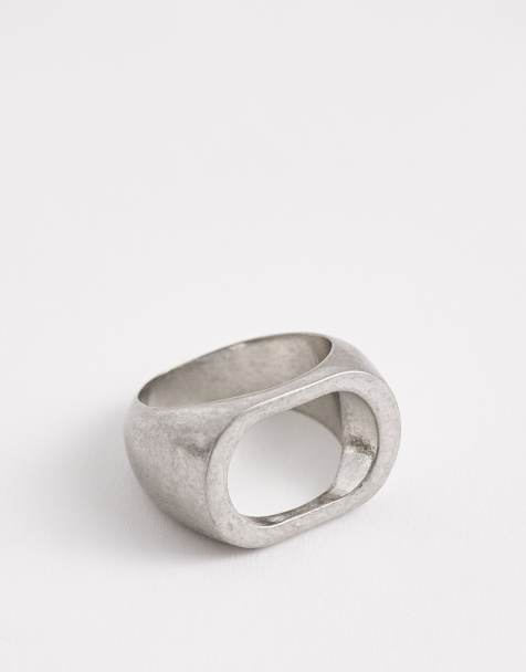 ASOS DESIGN - Zegelring met open bovenkant in zilver - view 1