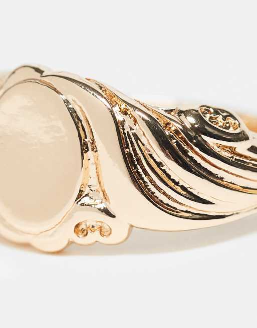 ASOS DESIGN - Zegelring met reliëf in goudkleur, 2 van 4