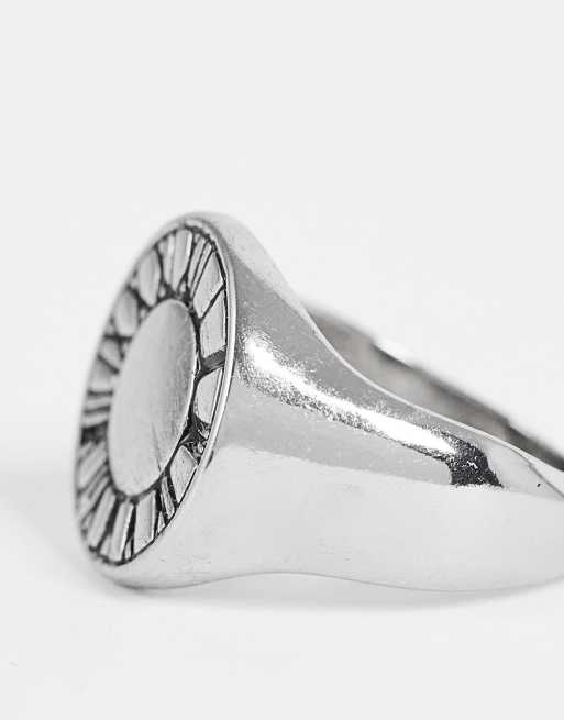 ASOS DESIGN - Zegelring met Romeinse cijfers in zilverkleur, 2 van 4