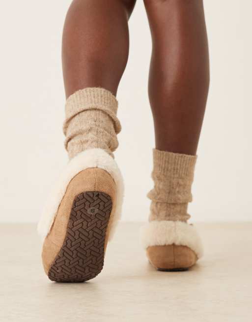ASOS DESIGN - Zelda - Chaussons style mocassins en suédine - Fauve, 3 de 4