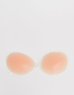 ASOS DESIGN silicone front fastening re-useable stick on bra-Beige Beige