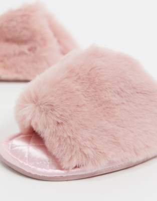 asos pink slippers