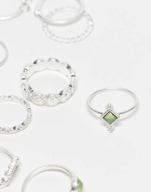 ASOS DESIGN – Zestaw 12 pierścionków w odcieniu starego srebra, 3 z 3