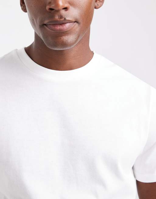 ASOS DESIGN – Zestaw 2 białych T-shirtów basic o regularnym kroju, 5 z 5