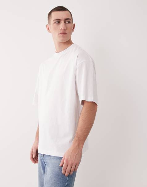 ASOS DESIGN – Zestaw 2 białych T-shirtów oversize - view 1