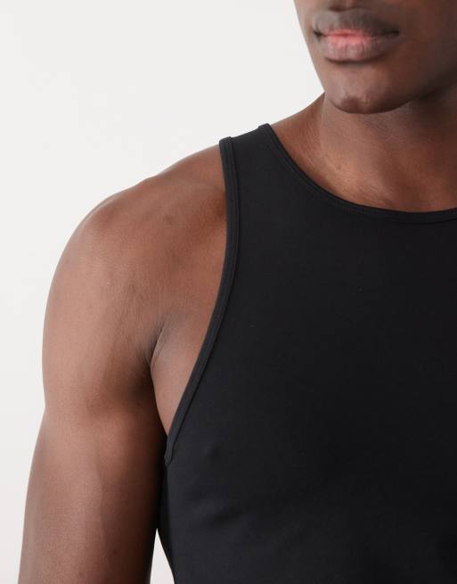 ASOS DESIGN – Zestaw 2 czarnych podkoszulków basic o kroju podkreślającym sylwetkę, 4 z 5