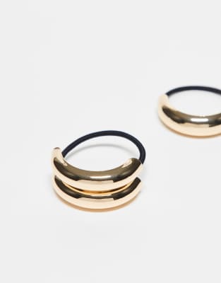 ASOS DESIGN – Zestaw 2 nausznic w kolorze złota - view 1