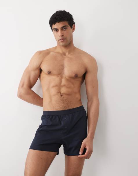 ASOS DESIGN – Zestaw 2 par bokserek w kolorach granatowym i szarym - view 1