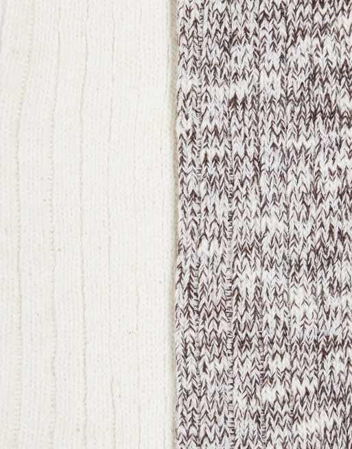 ASOS DESIGN – Zestaw 2 par skarpetek w melanżowym brązowym kolorze, 3 z 4
