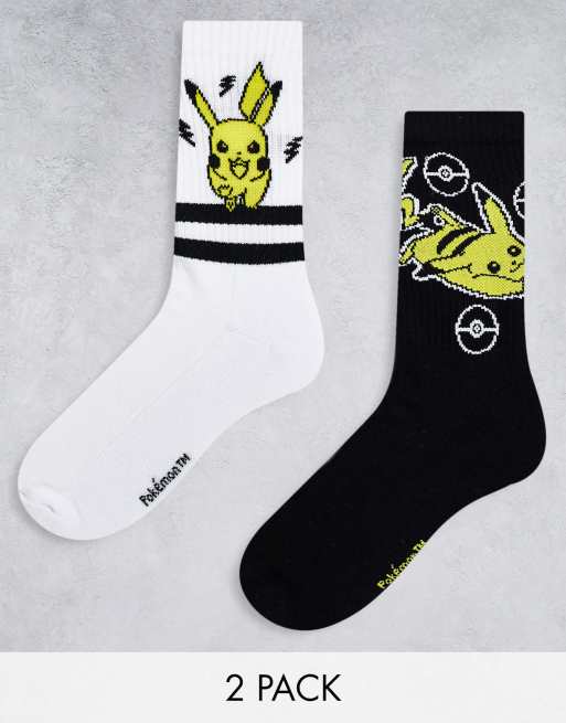 ASOS DESIGN – Zestaw 2 par skarpetek z Pikachu