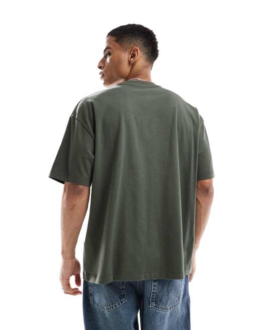 ASOS DESIGN – Zestaw 2 T-shirtów oversize, w kolorach grafitowym i szarobeżowym  , 2 z 4