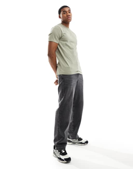 ASOS DESIGN – Zestaw 2 T-shirtów w kolorze czarnym i khaki, 4 z 4