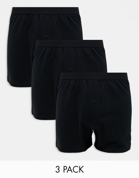 ASOS DESIGN – Zestaw 3 par czarnych dżersejowych bokserek - view 1