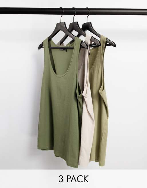ASOS DESIGN – Zestaw 3 podkoszulków - MULTI