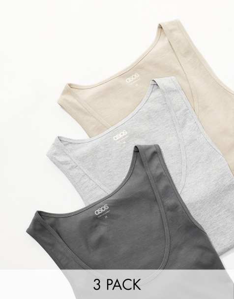ASOS DESIGN – Zestaw 3 podkoszulków w różnych kolorach - view 1