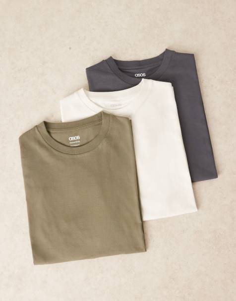 ASOS DESIGN – Zestaw 3 T-shirtów basic o regularnym kroju w różnych kolorach - view 1