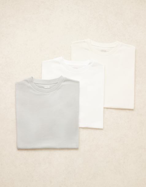 ASOS DESIGN – Zestaw 3 T-shirtów basic o regularnym kroju w różnych kolorach - view 1