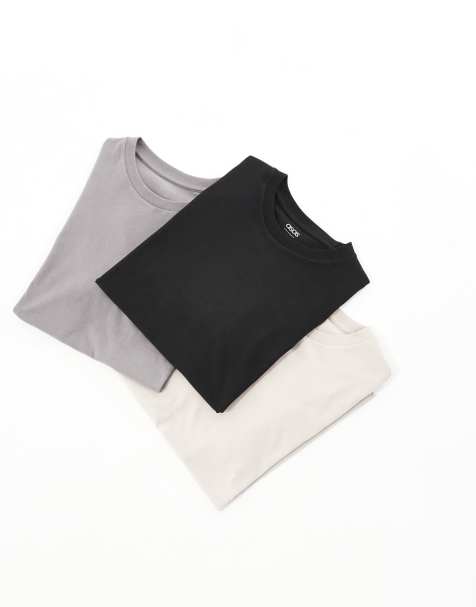 ASOS DESIGN Essentials 3 pack crew neck t-shirts in multiple colours