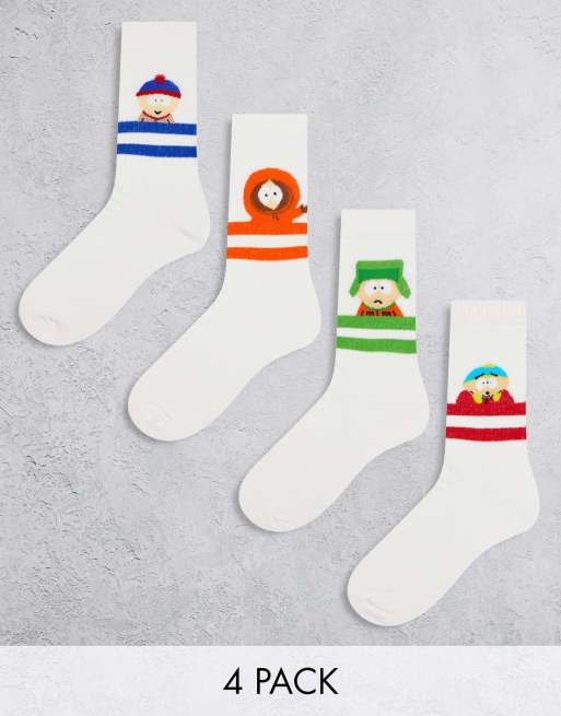 ASOS DESIGN – Zestaw 4 par skarpetek z motywem postaci z South Park