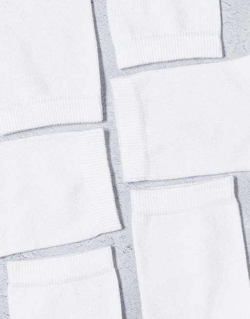 ASOS DESIGN – Zestaw 5 par białych skarpetek do kostki, 3 z 4