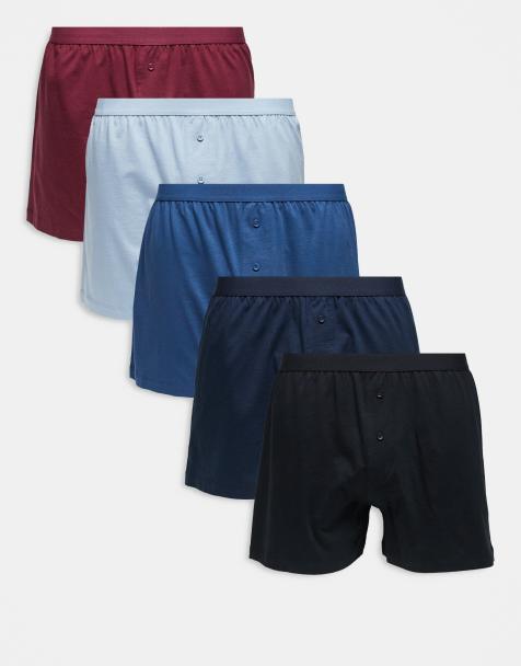 ASOS DESIGN – Zestaw 5 par bokserek z dżerseju w różnych kolorach - view 1