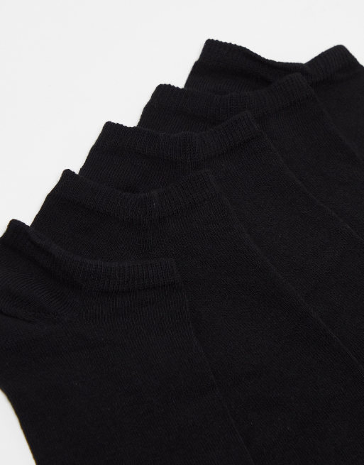 ASOS DESIGN – Zestaw 5 par czarnych skarpetek sportowych, 2 z 4