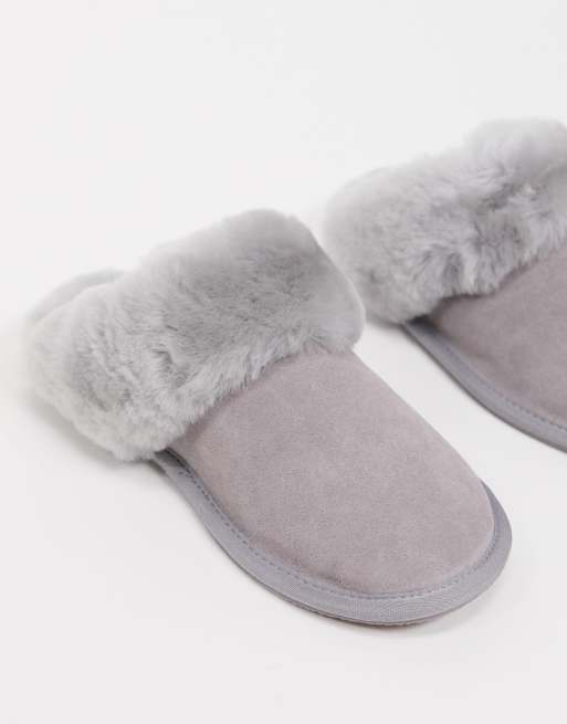 Asos grey online slippers