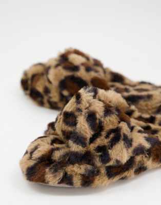leopard print slippers asos