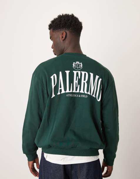 ASOS DESIGN – Zielona bluza oversize z napisem Palermo - view 1