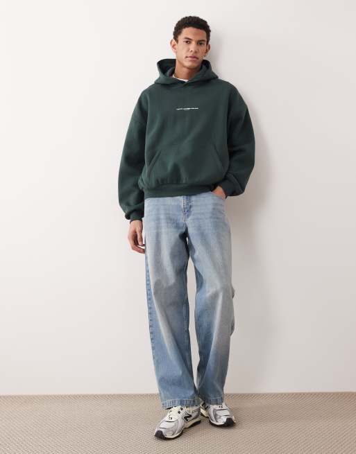 ASOS DESIGN – Zielona bluza z kapturem extreme oversize z grafiką samochodu, 3 z 5