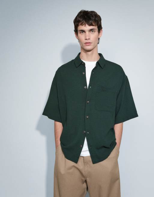 ASOS DESIGN – Zielona koszula oversize o waflowej fakturze, 3 z 7
