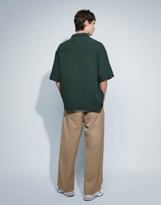 ASOS DESIGN – Zielona koszula oversize o waflowej fakturze, 4 z 7