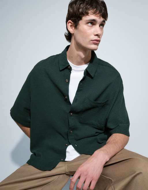 ASOS DESIGN – Zielona koszula oversize o waflowej fakturze, 5 z 7