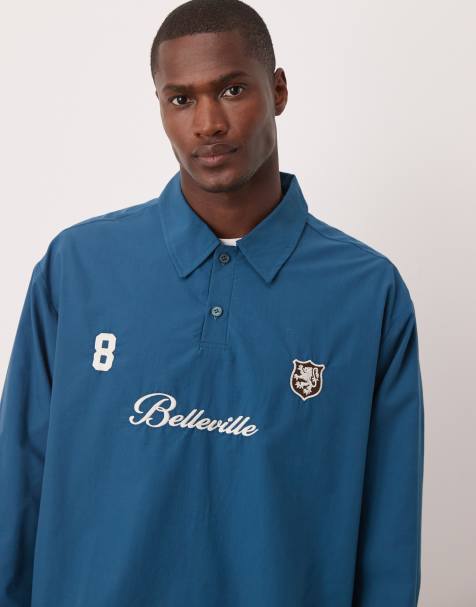 ASOS DESIGN oversized shirt with embroidery in green