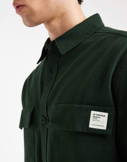ASOS DESIGN – Zielona koszula wierzchnia z naszywką, 5 z 5
