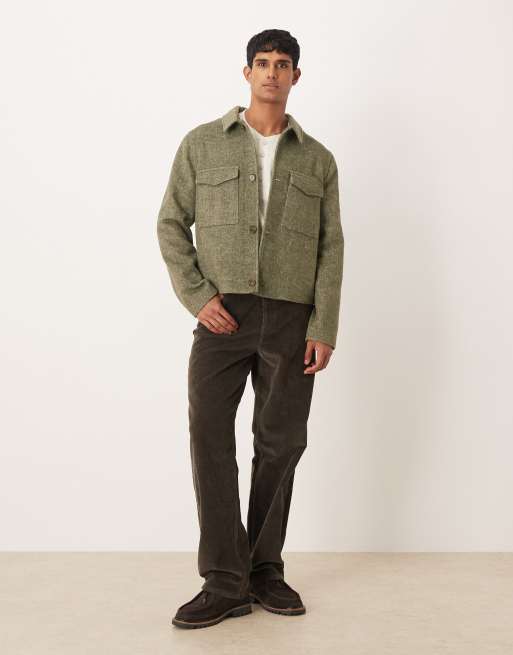 ASOS DESIGN – Zielona kurtka Harrington z naszytymi kieszeniami, 2 z 5