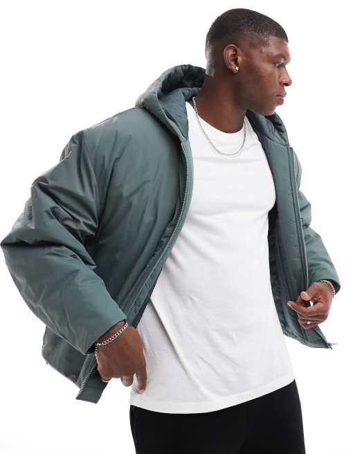 ASOS DESIGN – Zielona kurtka ocieplana oversize z kapturem