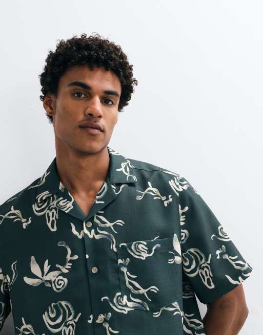 ASOS DESIGN – Zielony zestaw z imitacji lnu ze wzorem, 3 z 3