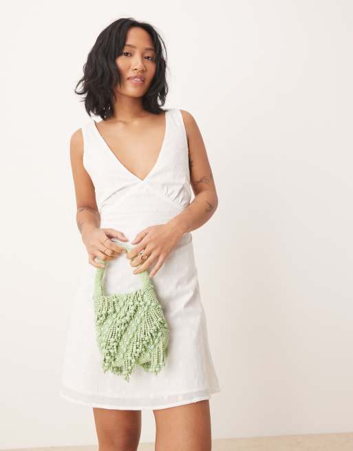 ASOS DESIGN – Zielona torebka do ręki zdobiona koralikami, 2 z 4