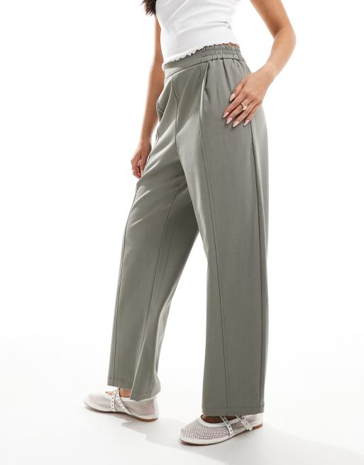 ASOS DESIGN – Zielone eleganckie spodnie wciągane typu barrel, 2 z 5