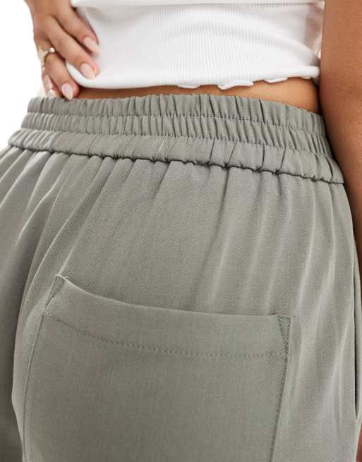ASOS DESIGN – Zielone eleganckie spodnie wciągane typu barrel, 4 z 5