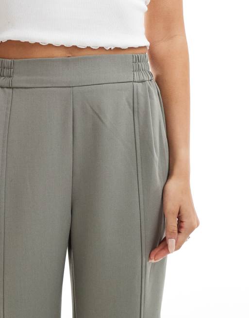 ASOS DESIGN – Zielone eleganckie spodnie wciągane typu barrel, 5 z 5