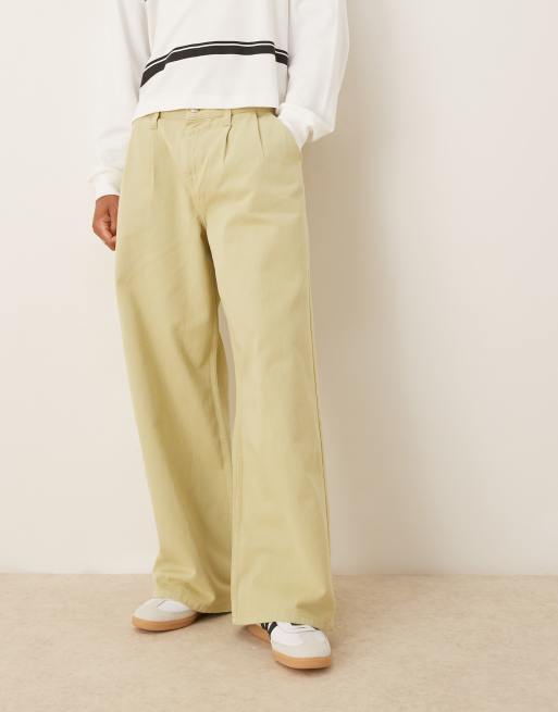 ASOS DESIGN – Zielone jeansy super baggy z zakładkami , 4 z 5