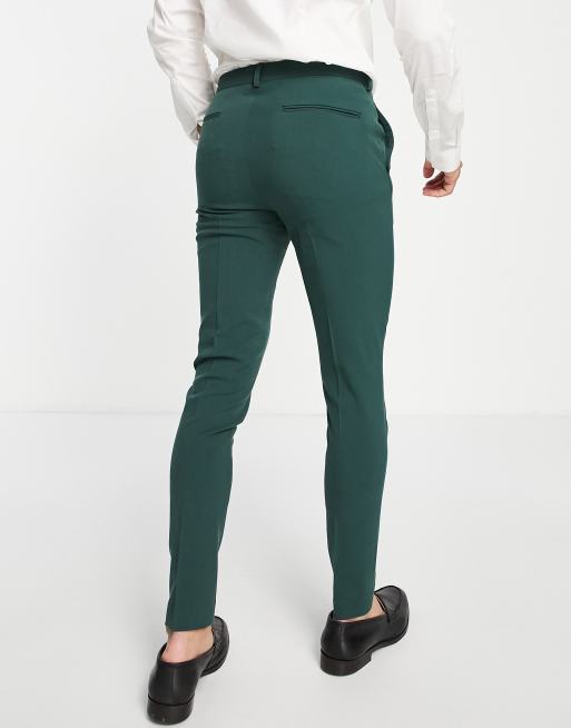 ASOS DESIGN – Zielone spodnie garniturowe o bardzo obcisłym kroju, 2 z 4