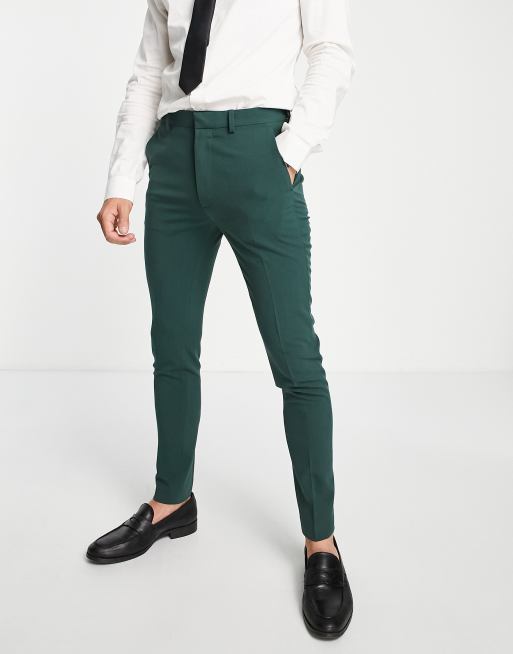 ASOS DESIGN – Zielone spodnie garniturowe o bardzo obcisłym kroju, 4 z 4