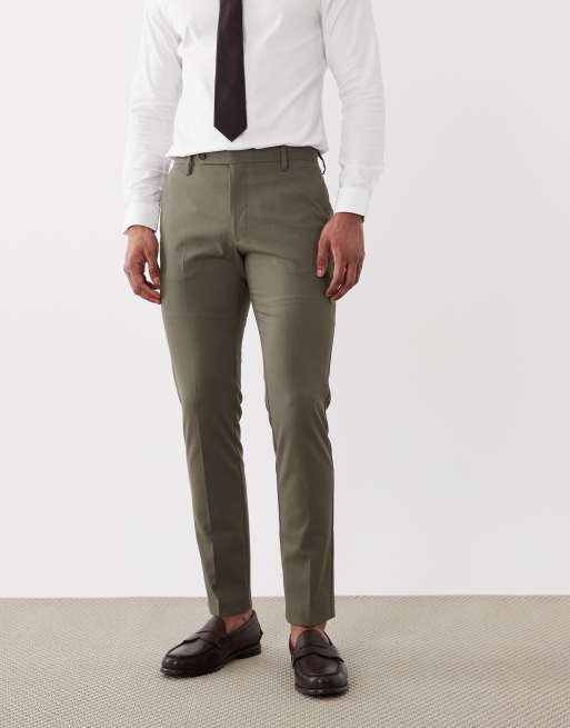 ASOS DESIGN – Zielone spodnie garniturowe o obcisłym kroju, 2 z 5