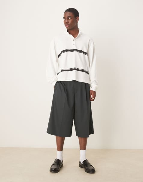 ASOS DESIGN – Zielone szorty bermudy oversize z zaszewkami - view 1