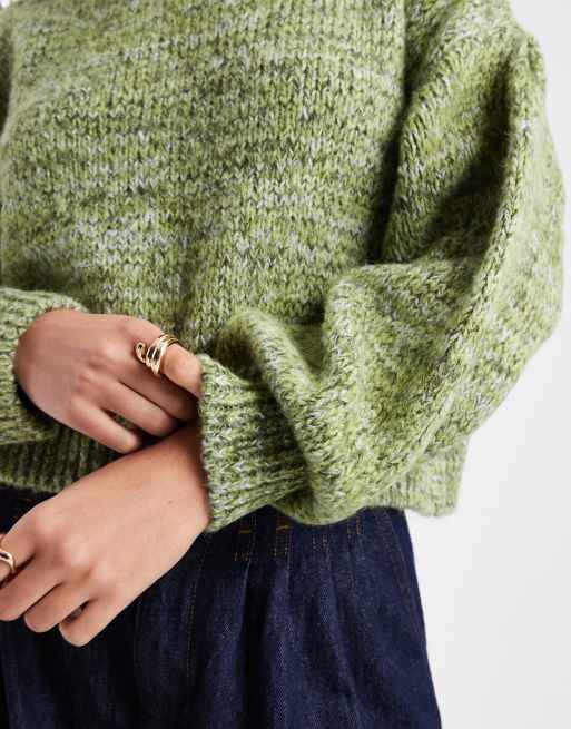 ASOS DESIGN – Zielono-niebieski sweter z obszernymi rękawami, 4 z 4