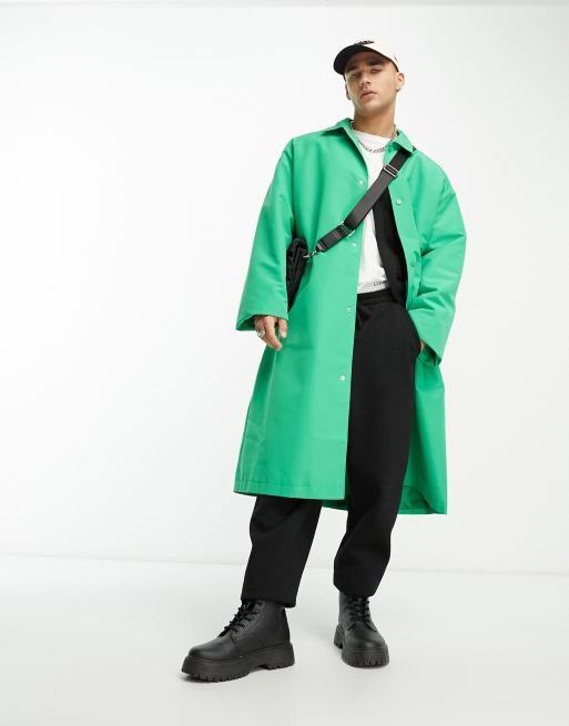 ASOS DESIGN – Zielony prochowiec oversize